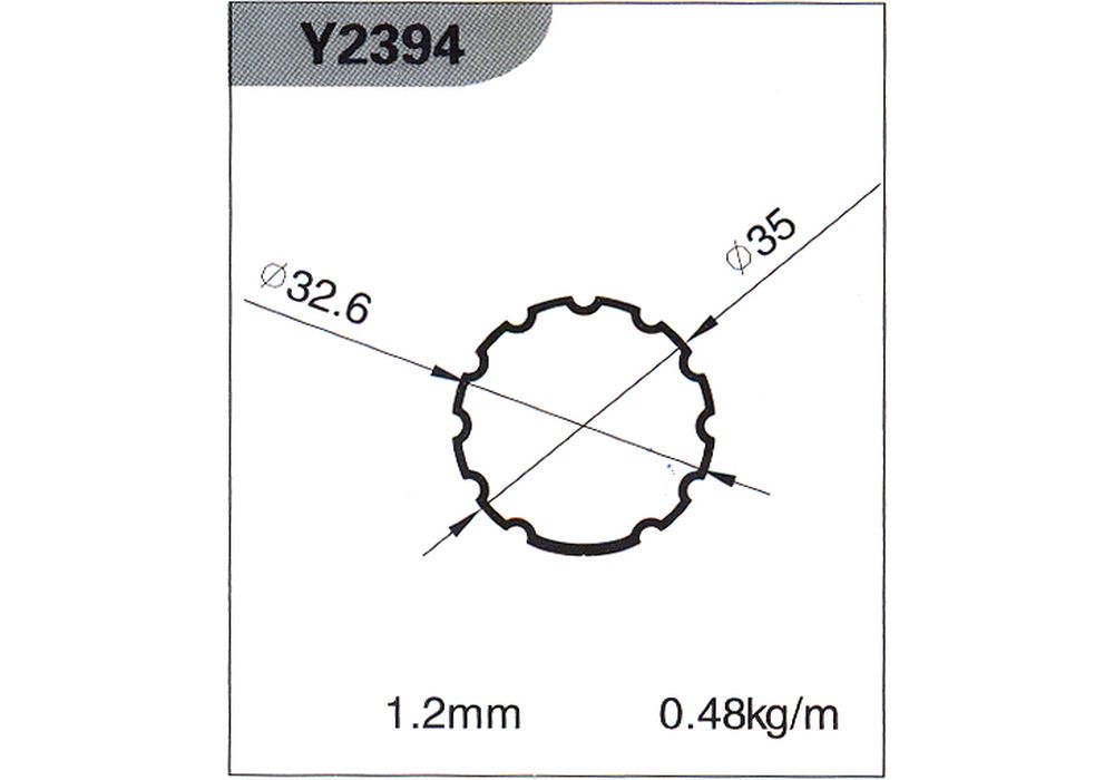 Профиль ручка Д32 Y2394 L-5.2м