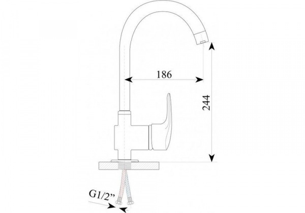 Смеситель для кухни GS4068 328