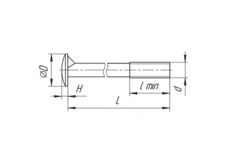 Винт-стяжка ST08/01/1/Zn/01 M41 6,3*50 без отверст. корот. загл.