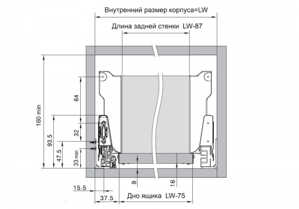 СвимБокс с доводчиком SB19W.1/350