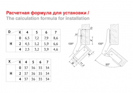 Петля H640C02/0314 BOYARD 4501 CE d5.5 (200 шт)