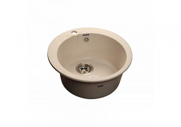 Мойка мрамор RONDO 520 1-чаша D-520 мм песочный