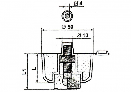 Опора ОШ 5044 (регулир Н-44 черн)