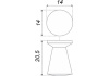 Ручка RS267CP/BSN.4/256 мебельная