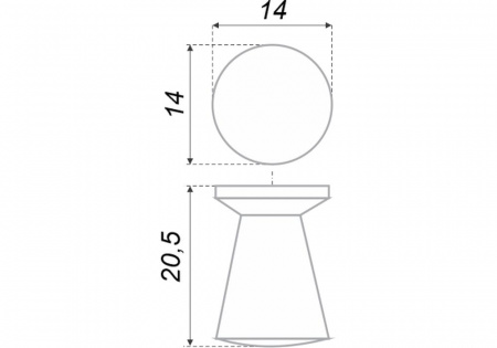 Ручка RS267CP/BSN.4/256 мебельная