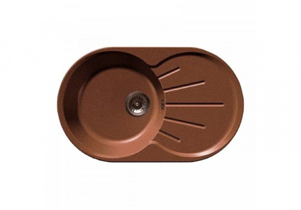 Мойка мрамор GF-R750L чаша с крылом 750*460 мм терракот 307