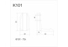 Крючок K101CP.7 мебельный