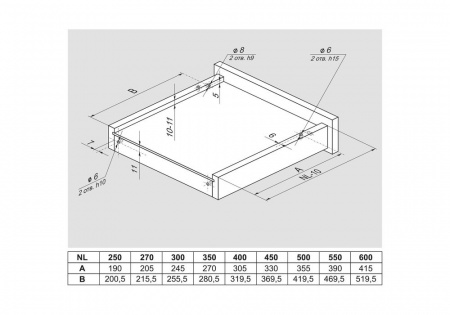 Направляющие DВ 4518 Zn/400 шариковые push+soft closinq