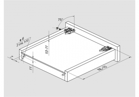 Направляющие DВ 8881 Zn/350 шариковые, скр. монтажа B-slide (10 шт)