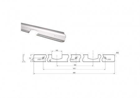 Планка H26 R9 соед. угл (H28 R9) L-0.6