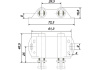 Магнитный держатель MH02/W для 2х стекл. фасадов W