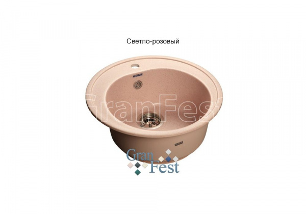 Мойка мрамор RONDO 510 1-чаша D-508 мм песочный