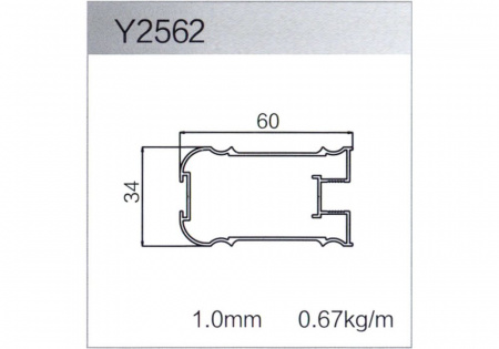Профиль вертикальный Y2562 L5,2 (зол)