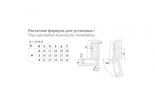 Петля H680A02/0512 Boyard 6201 AE d5.5 (200 шт)