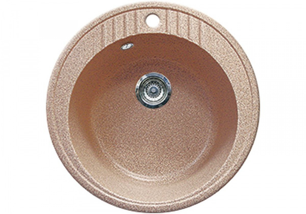Мойка мрамор RONDO 480 1-чаша D-475 мм кашемир