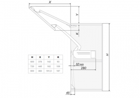 Газовые лифты GL106GRPH/80/3 с амортизацией