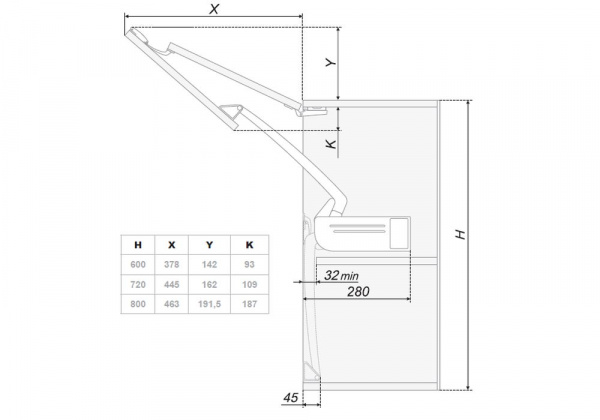 Газовые лифты GL106GRPH/80/3 с амортизацией