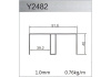 Направляющая верхняя Y2482 L-5.2 (зол)