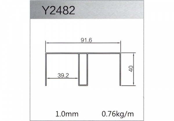 Направляющая верхняя Y2482 L-5.2 (зол)