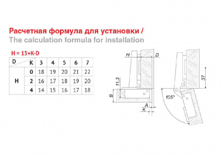 Петля H100A02/0112 (BOYARD 201 AE d5.5)