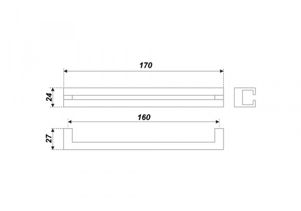 Ручка RS285BSN/SC.4/224 мебельная